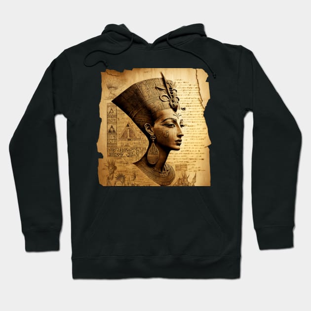 Egyptian Pharohs on Papyrus Hoodie by Buff Geeks Art